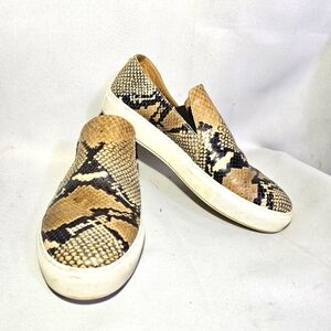 Aquatalia Orilla Snake Embossed Leather Slip On Women's‎ Size 8